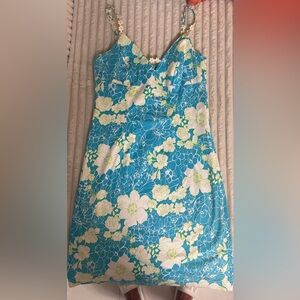 Island Republic Turquoise Floral Mini Dress